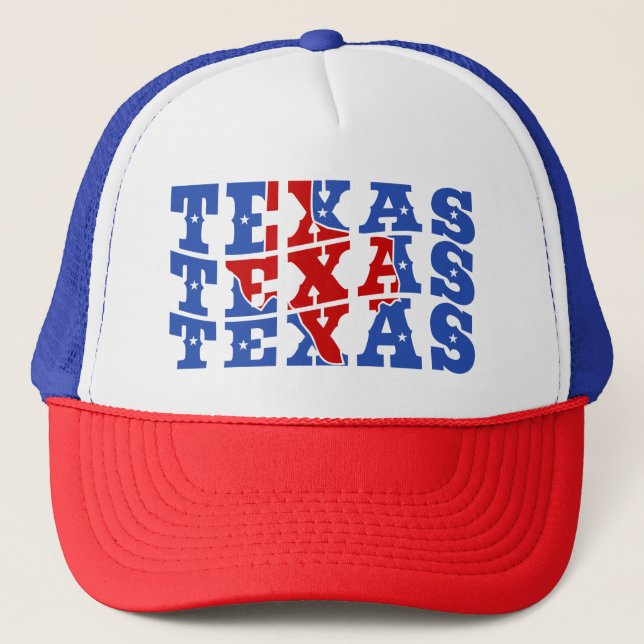 Gorra De Camionero Texas Patriotic State Love USA Trucker Hat (Anverso)