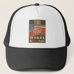 Gorra De Camionero Texas USA Flag
