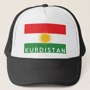 Gorra De Camionero texto con el símbolo de la bandera del país kurdis
