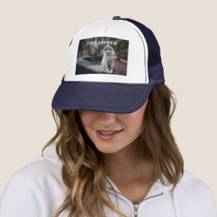 Gorra De Camionero Texto de Amante de Gatos con Imagen de Gato Adorab