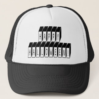 Gorra De Camionero Texto de bloque de Halloween