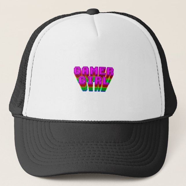 Gorra De Camionero Texto de Chica de jugador (Anverso)