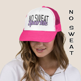 Gorra De Camionero Texto de efecto de purpurina púrpura de comillas d