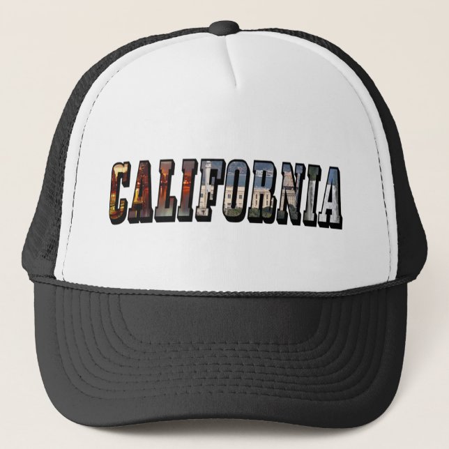Gorra De Camionero Texto de imagen de California (Anverso)