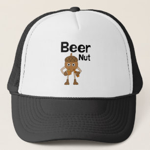 Gorra De Camionero Texto de la tuerca de cerveza