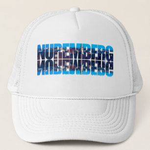 Gorra De Camionero texto de Nuremberg compuesto de vista de la ciudad