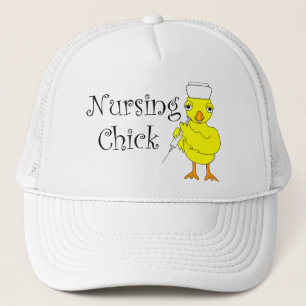 Gorra De Camionero Texto de pollito de enfermería