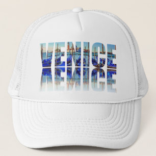 Gorra De Camionero Texto de Venecia con reflexión