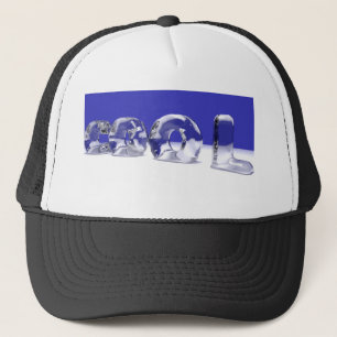 GORRA DE CAMIONERO TEXTO DEL CUBO DE HIELO