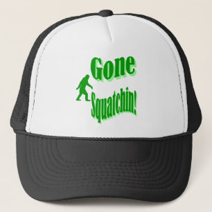 Gorra De Camionero Texto del eslogan verde fuera de squatchin