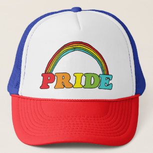 Gorra De Camionero Texto del orgullo y arcoiris