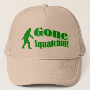 Gorra De Camionero Texto ido verde del lema del squatchin