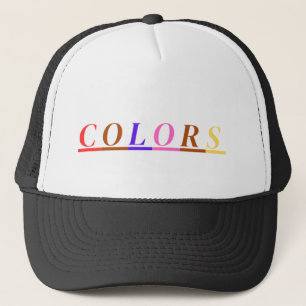 Gorra De Camionero texto impreso en COLORES con cada letra en multico