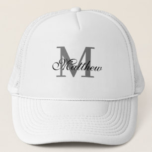Gorra De Camionero texto inicial y de nombre del personalizado