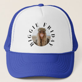 Gorra De Camionero Texto minimalista "Biggie viernes" y foto personal