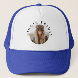 Gorra De Camionero Texto minimalista "Biggie viernes" y foto personal