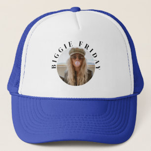 Gorra De Camionero Texto minimalista "Biggie viernes" y foto personal