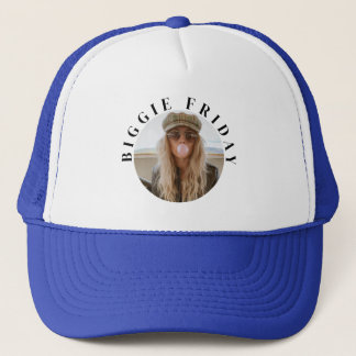 Gorra De Camionero Texto minimalista "Biggie viernes" y foto personal