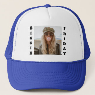 Gorra De Camionero Texto minimalista "Biggie viernes" y foto personal