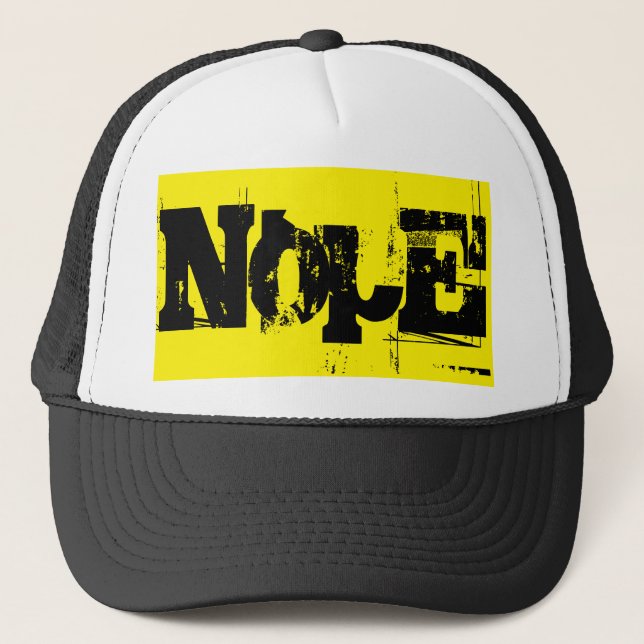 Gorra De Camionero texto NOPE brillante salvaje | (Anverso)