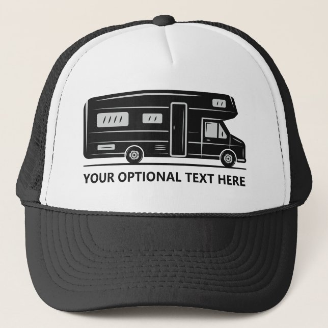 Gorra De Camionero Texto personalizado Camper Van (Anverso)
