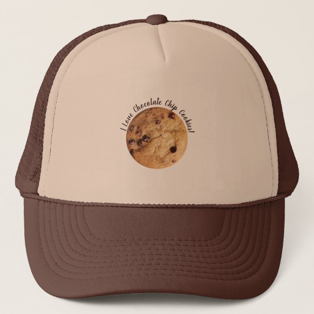 Gorra De Camionero Texto personalizado de la cookie de chocolate (Anverso)