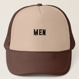 Gorra De Camionero Texto personalizado para hombres en color marrón y