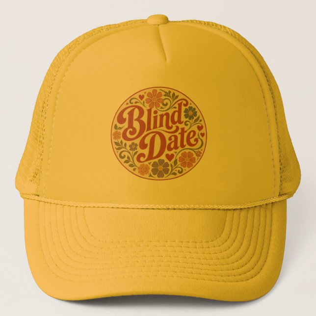 Gorra De Camionero Texto retro a ciegas (Anverso)
