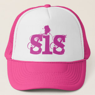 Gorra De Camionero Texto ROSADO SIS del Grunge