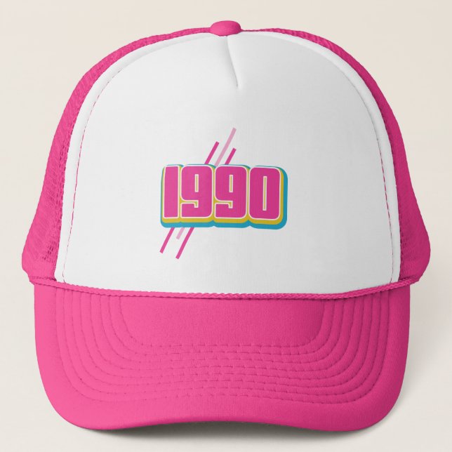 Gorra De Camionero Texto vintage de 1990 (Anverso)