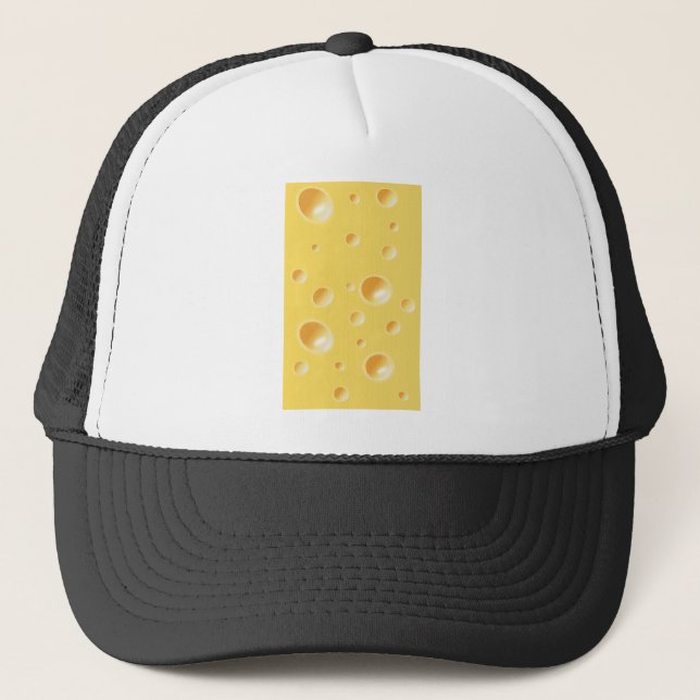 Gorra De Camionero Textura amarilla del queso suizo (Anverso)
