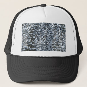 Gorra De Camionero Textura de árbol de flor de nieve