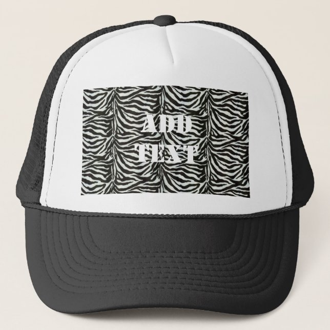 Gorra De Camionero Textura de camuflaje de piel de cebra (Anverso)