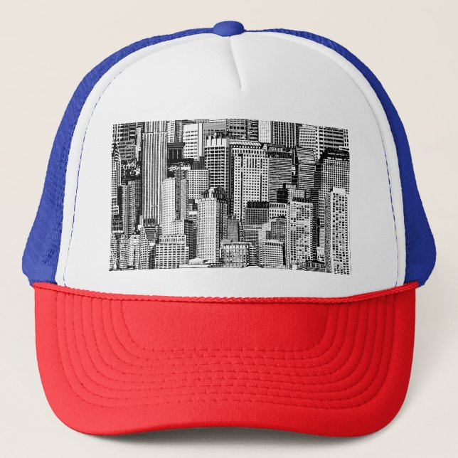 Gorra De Camionero Textura isométrica sin foco en la ciudad de los ra (Anverso)