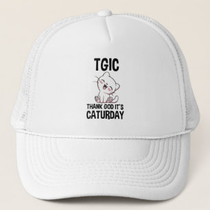 Gorra De Camionero TGIC Gracias a Dios es Caturday