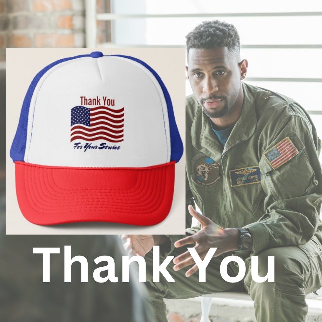 Gorra De Camionero Thank You American Flag  (Subido por el creador)
