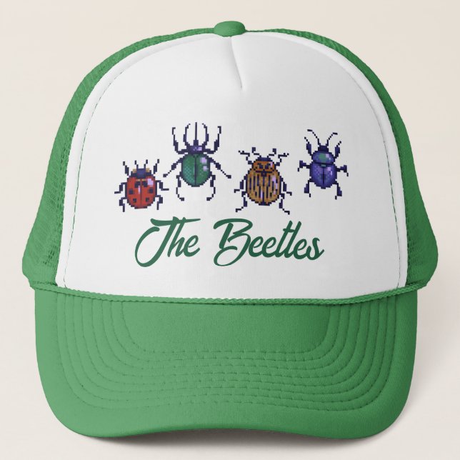 Gorra De Camionero The Beetles, pixelart (Anverso)
