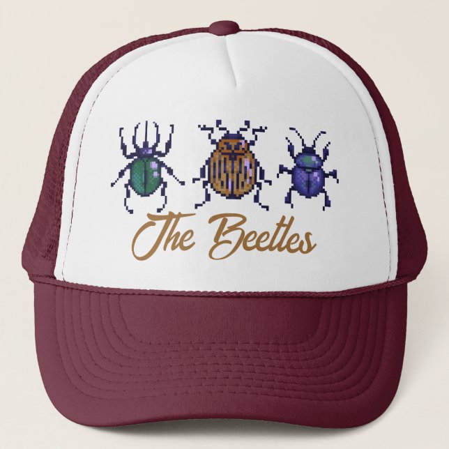 Gorra De Camionero The Beetles, pixelart (Anverso)