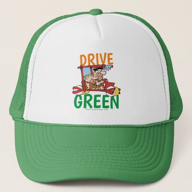 Gorra De Camionero The Flintstones | Fred & Barney - Drive Green (Anverso)