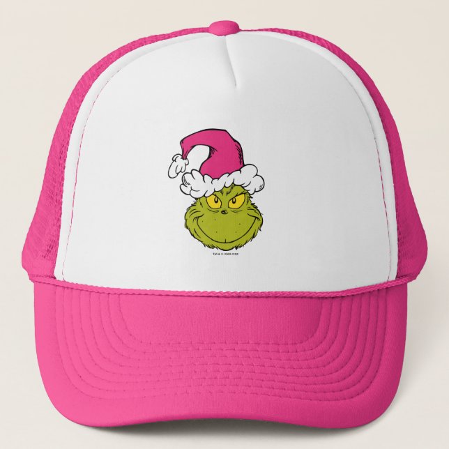 Gorra De Camionero The Grinch in Pink Santa Hat (Anverso)