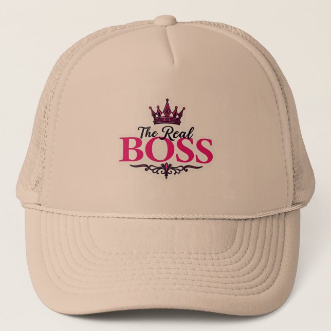 Gorra De Camionero The Real Boss Women’s Stylish Trucker Hat,  (Anverso)
