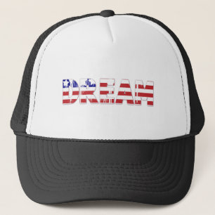 Gorra De Camionero The word "Dream" with American flag