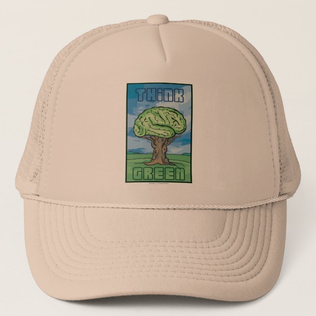 Gorra De Camionero Think Green Brain (Anverso)