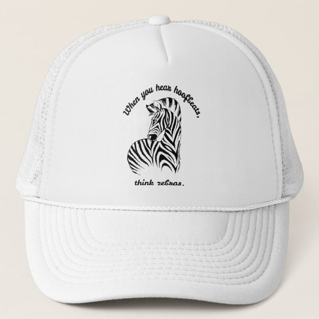 Gorra De Camionero Think Zebras (Anverso)