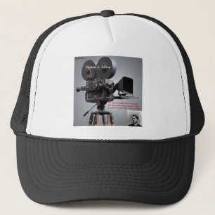 Gorra De Camionero Thomas Edison cita "Una vez más"