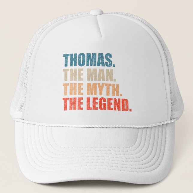 Gorra De Camionero Thomas El Hombre El Mito La Leyenda (Anverso)