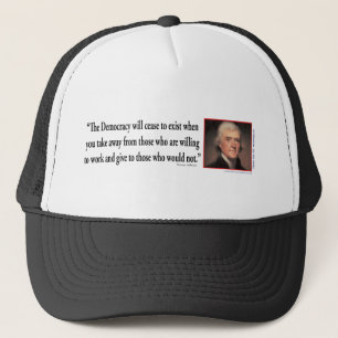 Gorra De Camionero Thomas Jefferson - Cita Democracia