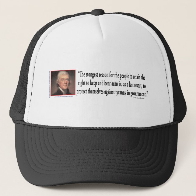 Gorra De Camionero Thomas Jefferson En Control De Armas (Anverso)