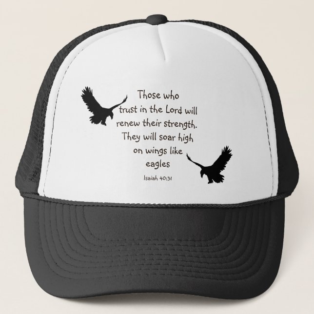 Gorra De Camionero Those who trust in the Lord Scripture Inspiration (Anverso)