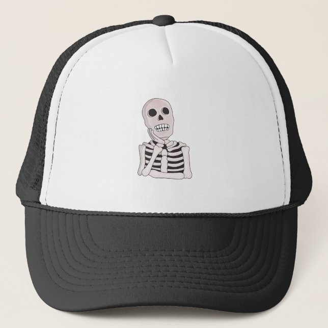 Gorra De Camionero Thoughtful Skull (Anverso)